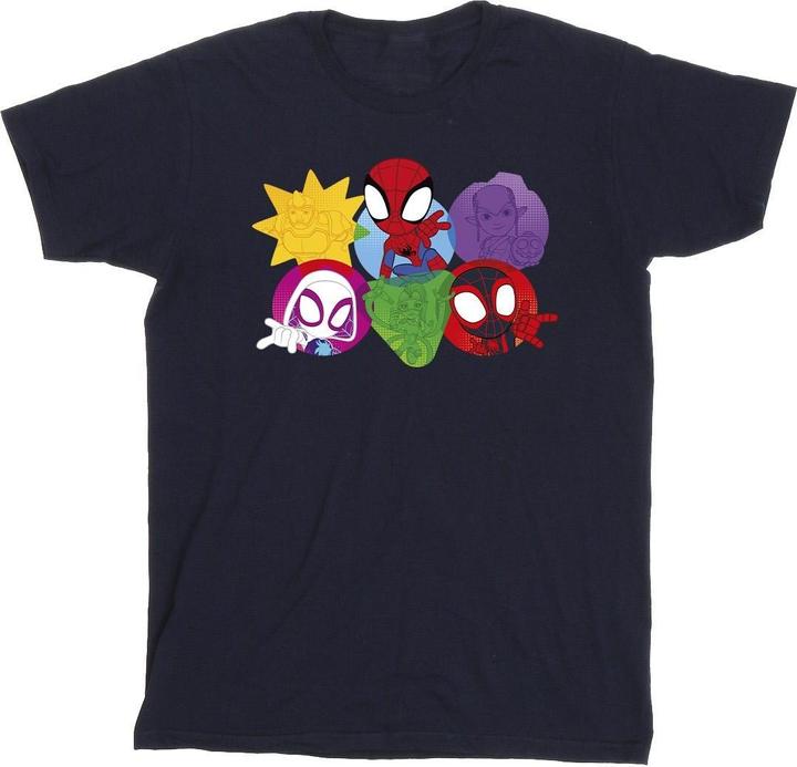 Actual product image Mens Spidey And His Amazing Friends Faces T-Shirt (S)