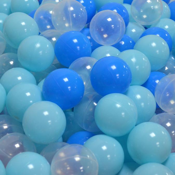Produktbild Knorrtoys Bälleset ca. Ø6 cm - 100 balls/soft blue/blue/transparent