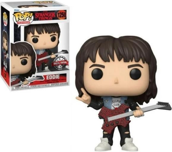 Produktbild Funko Pop! Television: Netflix's Stranger Things - Eddie Hellfire Club with Guitar *Blacklight* (Target Ex