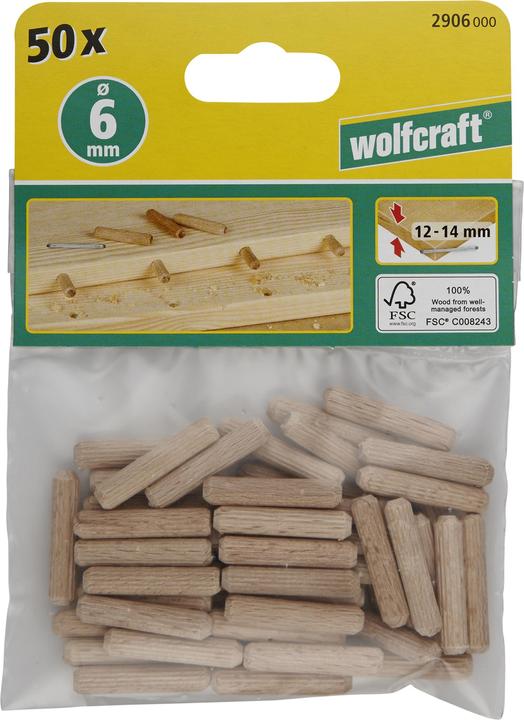 Image du produit wolfcraft wolfcraft 150 Langholzdübel Buche ø8x40mm (150 pcs)