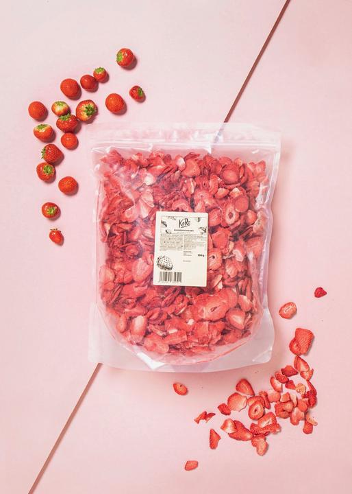 Image du produit KoRo Tranches de fraises lyophilisées (350 g)