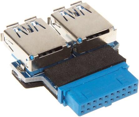 Actual product image InLine Adapter internal USB 3.0 to external USB 3.0 - board (USB 3.0, 5 cm)