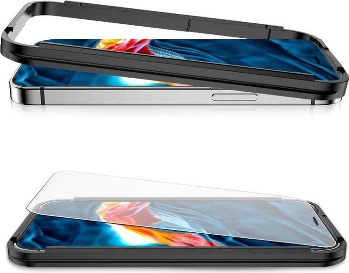 Image du produit Apfelkiste - Panzer Glas Displayschutzfolie mit Montagerahmen (2er Set) (2 pièce(s), Apple iPhone 12, Apple iPhone 12 Pro)