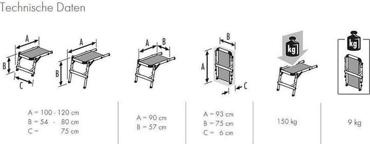 Actual product image Hailo Stair landing TP1 (Working platform, 93 cm)