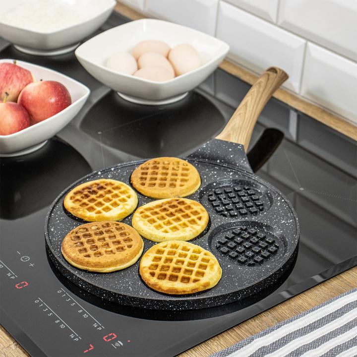 Image du produit Kinghoff Mini poêle à gaufres avec revêtement antiadhésif, 26,5 cm (26.50 cm, Poêle à crêpe)