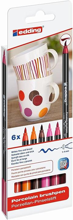 Immagine prodotto Edding Porzellan-Pinselstifte (Multicolore, 4 mm, 18 x)