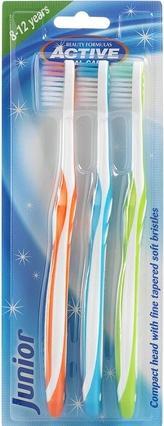 Produktbild Beauty Formulas Active Oral Care - Junior 8-12 Years Toothbrushes For Children 3 Pcs. (3 x)