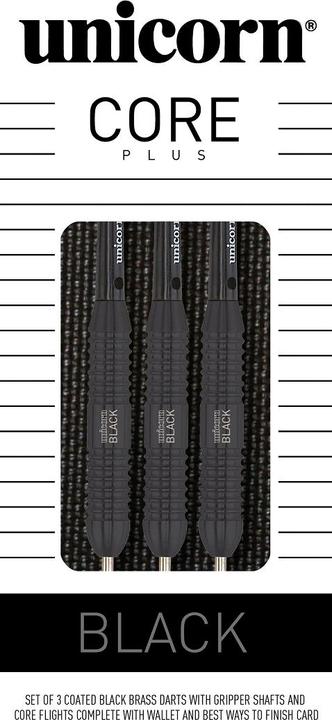 Produktbild Unicorn Core Plus Black Soft Darts (17 g)