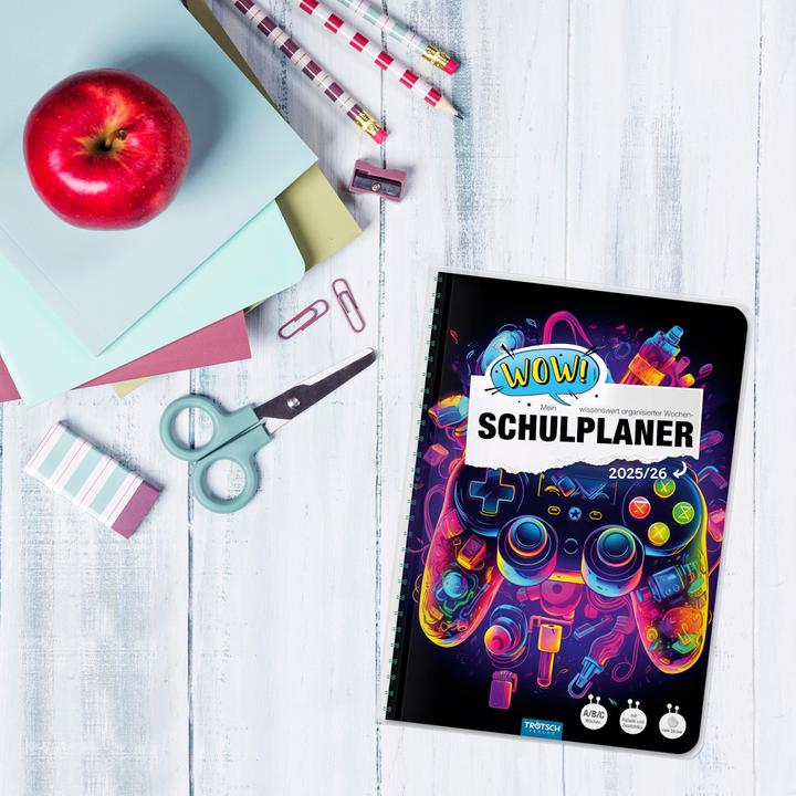Produktbild Schulplaner WOW Gaming 25/26 (A5, Deutsch)