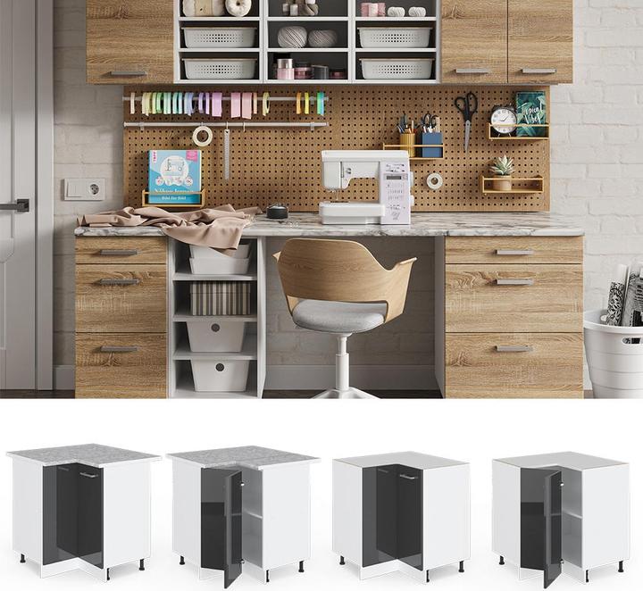 Immagine prodotto Vicco Eckschrank für Haushaltsgegenstände R-Line (75,5 x 46 x 81,5 cm)