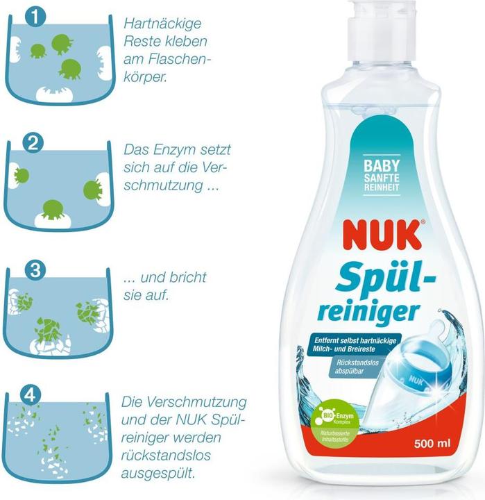 Image du produit NUK Nettoyant vaisselle 500ml pour nettoyer les biberons et tétines (500 ml)