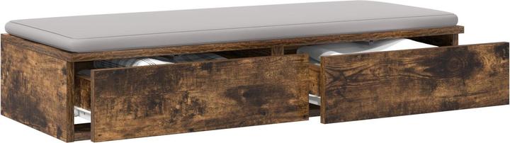 Actual product image VidaXL Bed bases in smoked oak 90x36.5x16.5 cm wood-based material