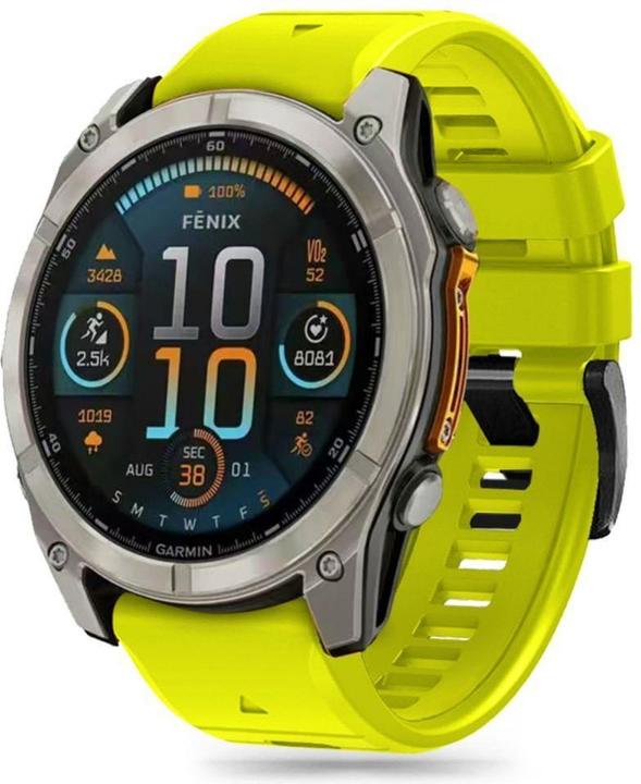 Actual product image Tech-Protect SILICONE LINE GARMIN FENIX 5X / 5X PLUS / 6X / 6X PRO / 7X / 8 (51 MM) LIME