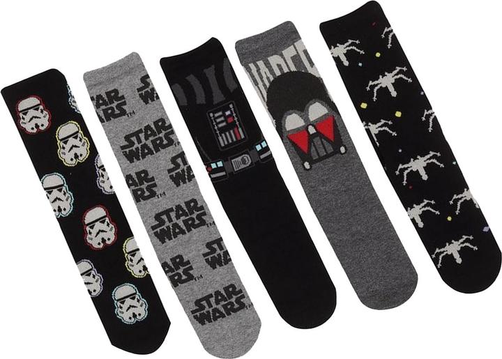 Immagine prodotto Star Wars Dark Side Calzini Adulto Unisex Misura Confezione 5 (Confezione da 5 pezzi, M/L)
