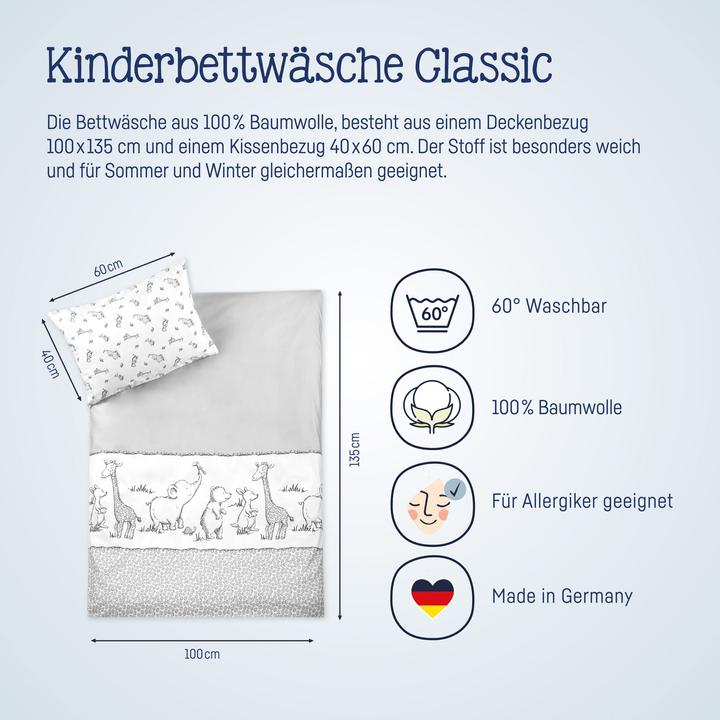 Actual product image Julius Zöllner Bed linen 100/135+40/60, Safari