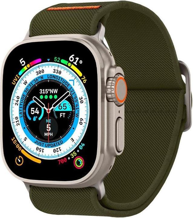 Spigen Fit Lite Band für Apple Watch Series 42, 44, 45, 49 mm - khaki (42 mm, 44 mm, 45 mm, 49 mm, Nylon, Fabric, Stainless Steel)