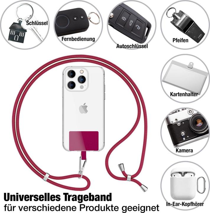 Actual product image Nalia Universal mobile phone necklace with pad