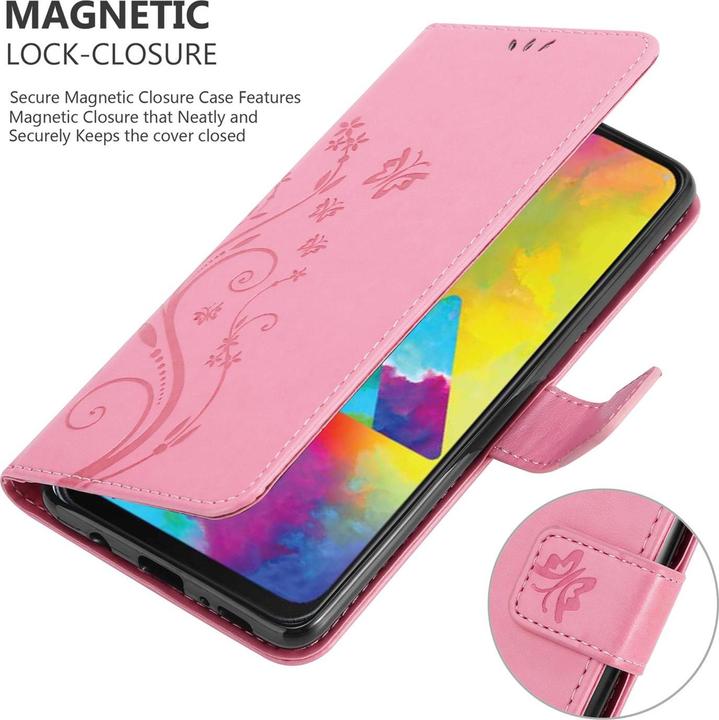 Image du produit Cadorabo Couverture du livre de fleurs (Samsung Galaxy M30s, Samsung Galaxy M21)
