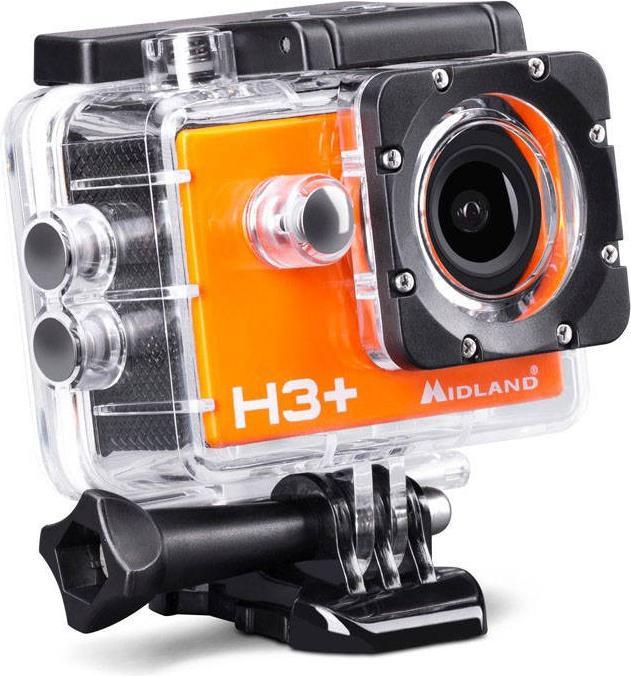 Actual product image Midland H3+ Dashcam viewing angle horizontal max. 120° Battery, WLAN (Wi-Fi, Accelerometer, Rechargeable battery, Built-in microphone, Built-in display, Night vision, Full HD)