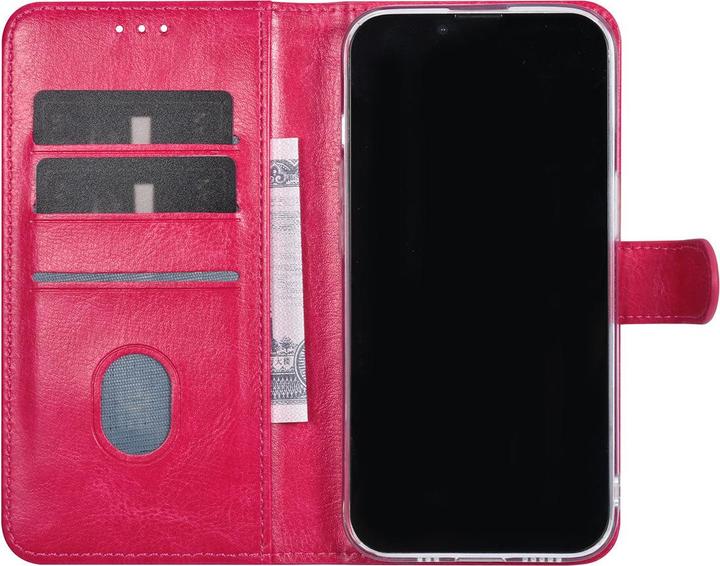 Immagine prodotto UNIQ Accessory Custodia iPhone 15 - Custodia a libro in ecopelle rosa caldo No.707 (Apple iPhone 15)