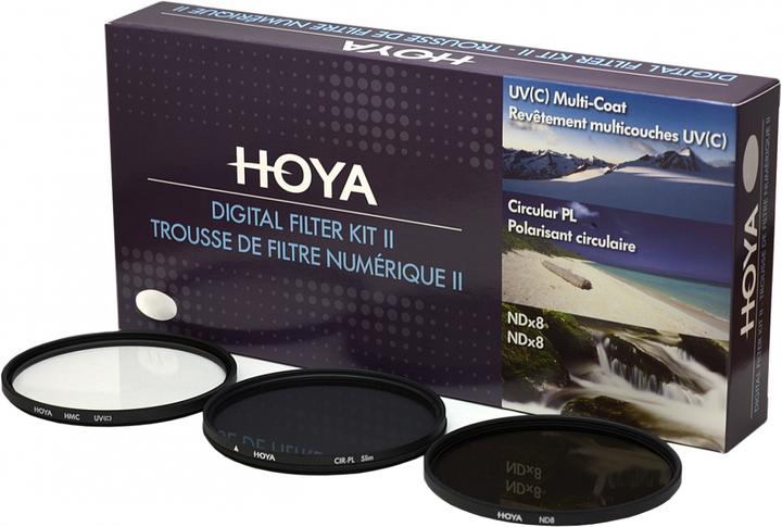 Hoya Digital Filter Kit II (UV, CIR-PL & ND8) Filterset (40.50 mm, ND- / Graufilter, Polarisationsfilter, UV-Filter)