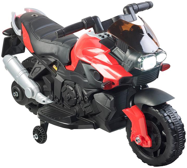 Playtastic Kinder-Elektromotorrad mit MP3-Funktion, Sounds & Stützrädern (6 V)