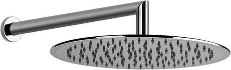 Actual product image Gessi Emporio anti-limestone shower head round, diameter 300mm with joint and wall arm, length 347mm
