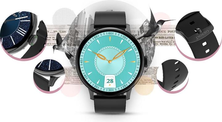 Immagine prodotto Giewont Smartwatch da donna GW330-3 Nero-Cinturino in silicone nero + Bracciale nero