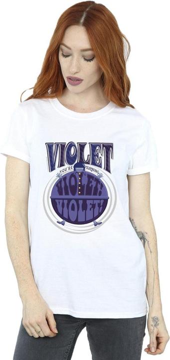 Immagine prodotto Willy Wonka & the Chocolate Factory Violet Turning Violet Maglietta Ampia Donna (S)