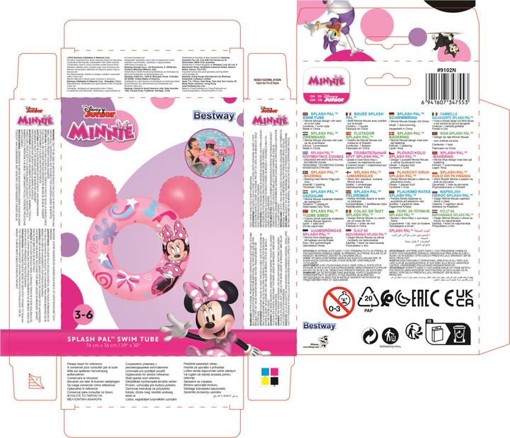 Produktbild Bestway Disney Junior ® Schwimmring Minnie Maus 74 x 76 cm
