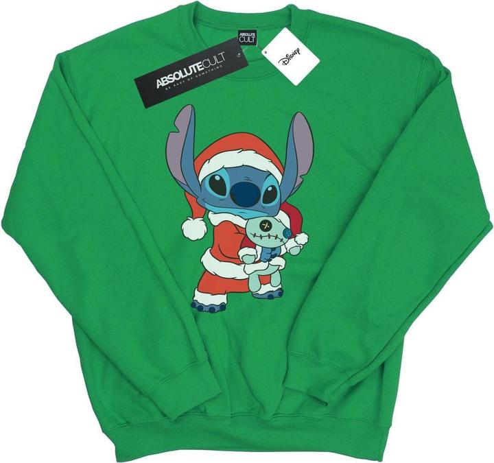 Actual product image Disney Mens Lilo And Stitch Stitch Christmas Sweatshirt (XXL)