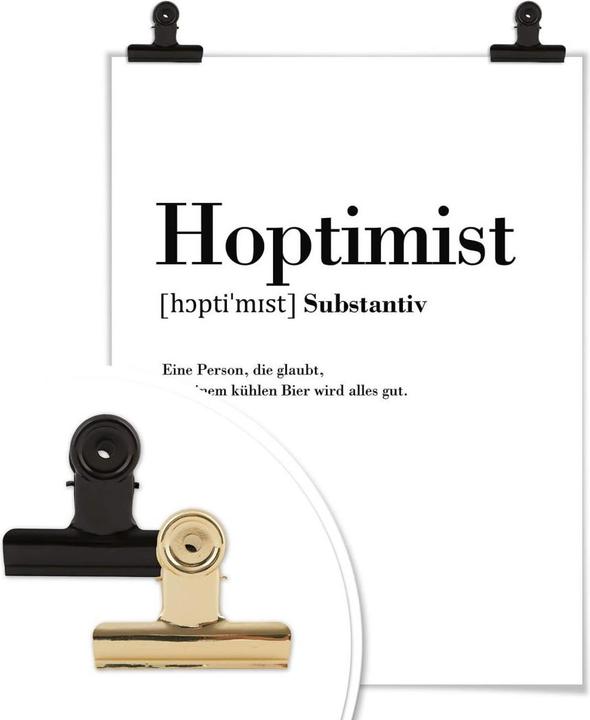 Produktbild Trenddeko Grammatik - Hoptimist (30 x 40 cm)