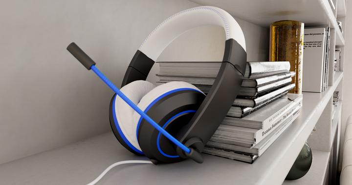 Actual product image Gioteck XH-100S Wired Stereo Headset White/Blue (Cable)