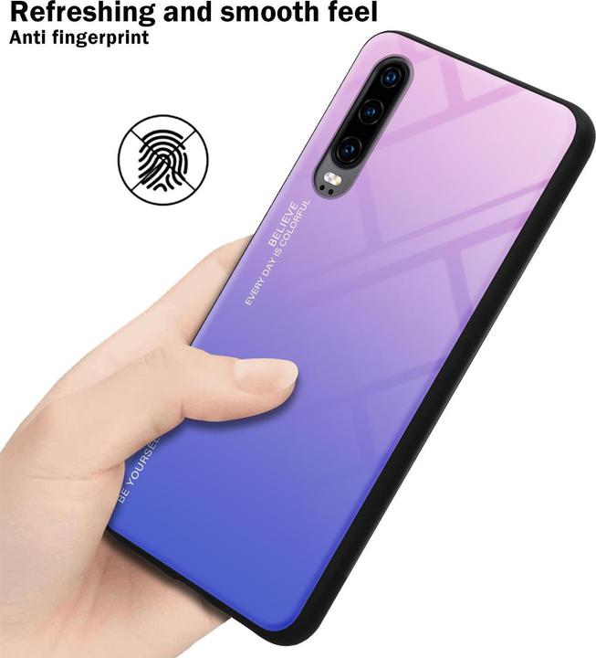 Produktbild Cadorabo TPU 2 Farben Glas Cover (Huawei P30)