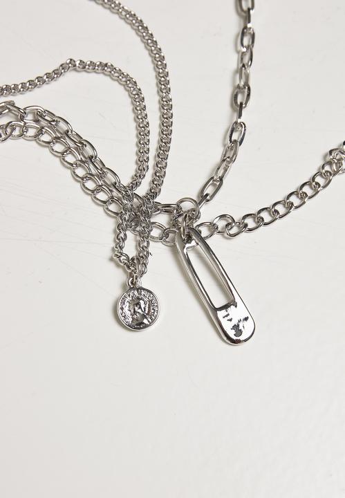 Image du produit Urban Classics Collier de sécurité Pin Layering - 14899 (70% de fer, 30% de zinc)