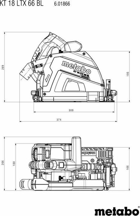 Actual product image Metabo KT 18 LTX 66 BL