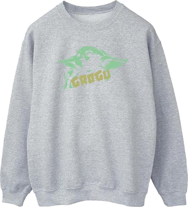 Actual product image Star Wars Mens The Mandalorian Grogu The Child Splat Sweatshirt (L)