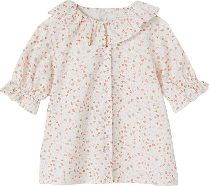 Vertbaudet Mädchen Musselinbluse mit Kragen