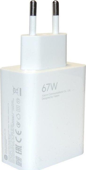 Immagine prodotto Xiaomi MDY-12-EH Caricabatterie da viaggio USB-A 67W Bianco (Service Pack) (67 W)