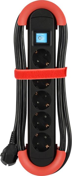 Produktbild Bachmann HOOK Indoor 5x Schutzkontakt Kunststoff mit Schalter 5m (5 x, CEE 7/3, 5 m)