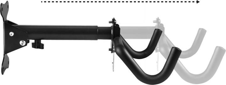 Actual product image Maclean Fahrrad-Wandhalterung horizontal Stahl max. Belastung 30kg MC-484