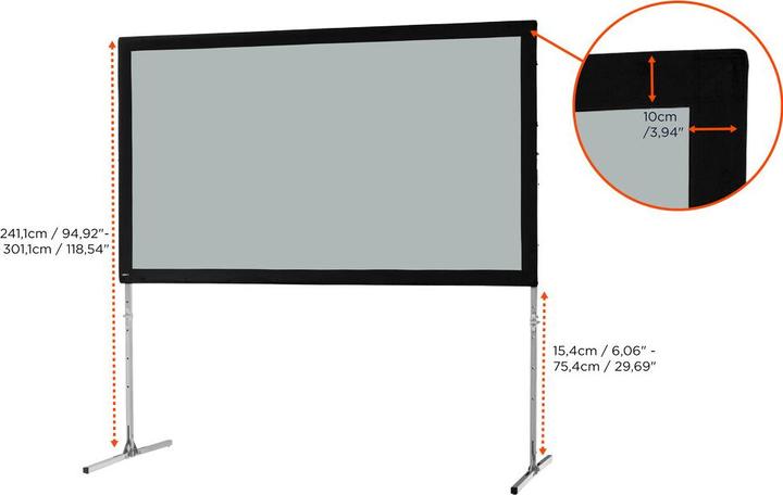 Produktbild Celexon Mobil Expert Faltrahmen, Back (nur für Rückprojektion!) (144.09", 16:9)