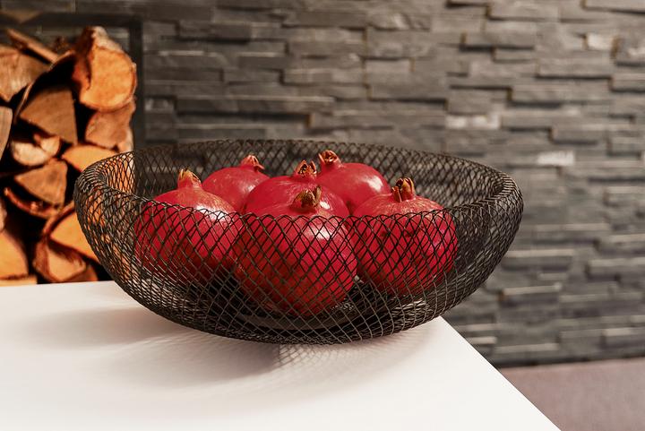 Actual product image Philippi Fruitschaal | Prachtige eyecatcher | Mesh Schaal XL | | Poedercoating staal (40 x 14 cm)