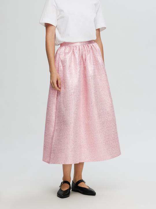 Actual product image Selected Femme Metallic Jacquard Maxi Skirt (36)