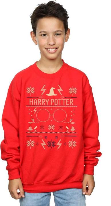 Actual product image Boys Christmas Pattern Sweatshirt (152, 158)