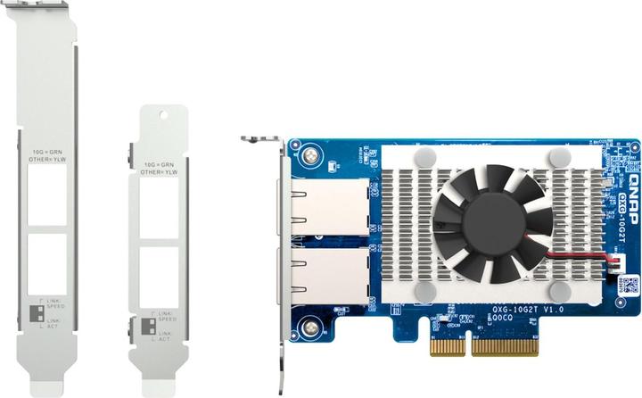 Actual product image QNAP QXG-10G2T Network Adapter PCIe 10 GBE RJ45 x2