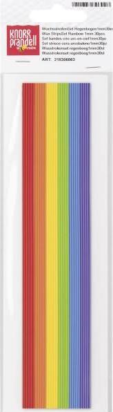 Image du produit Knorr Prandell Bande de cire "Arc-en-ciel", env. 20 x 0,1 cm, 30 pièces