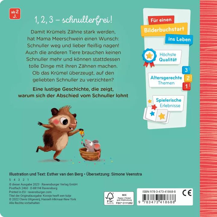Actual product image Ravensburger Krümel und der Schnuller (German, Esther van den Berg, 2023)