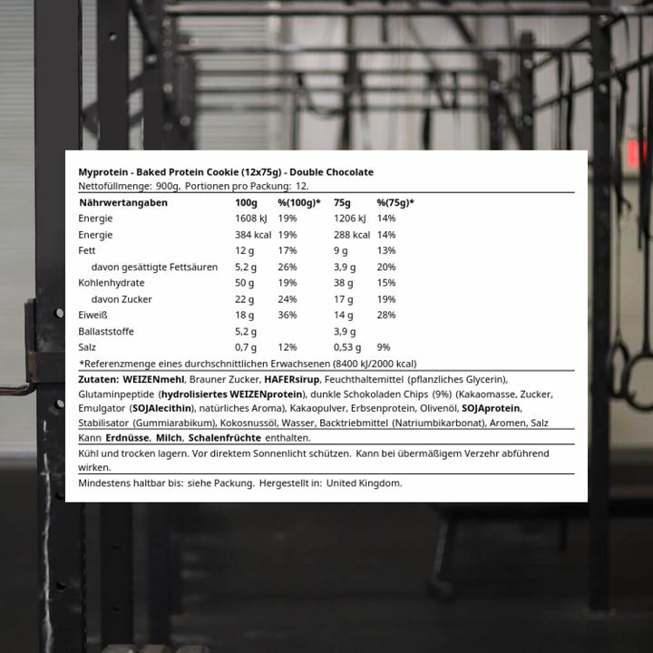 Actual product image MyProtein Baked Cookie (12 x 75g) (Chocolate, 1 pcs., 900 g)