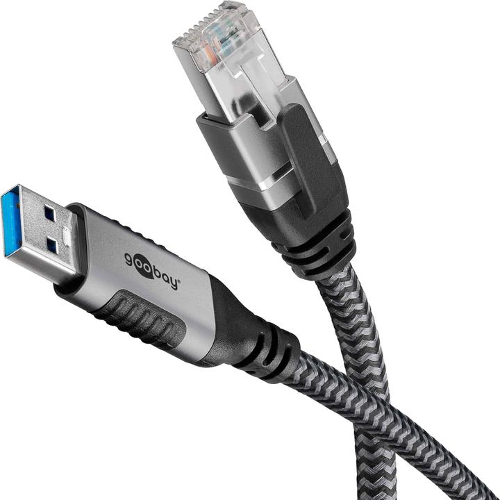 Actual product image Goobay Ethernet cable USB-A to RJ45, 1 m (USB, RJ45 (1x))